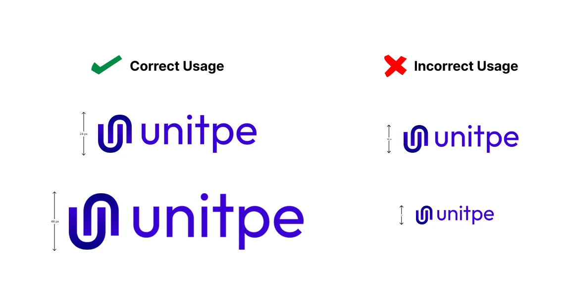 Logo minimum size guidelines